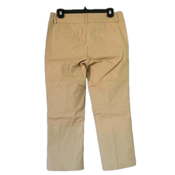 NWT Kenar Women's Khaki Solid Flat Front Cotton Blended Pants Size 4 - Picture 2 of 11